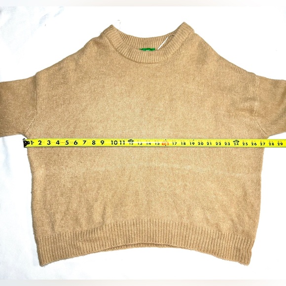 Beige Sweater Blended Wool Oversized Unisex - Picture 9 of 14